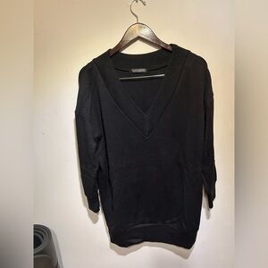 V Neck Oversized Sweater Dress (Size:m)